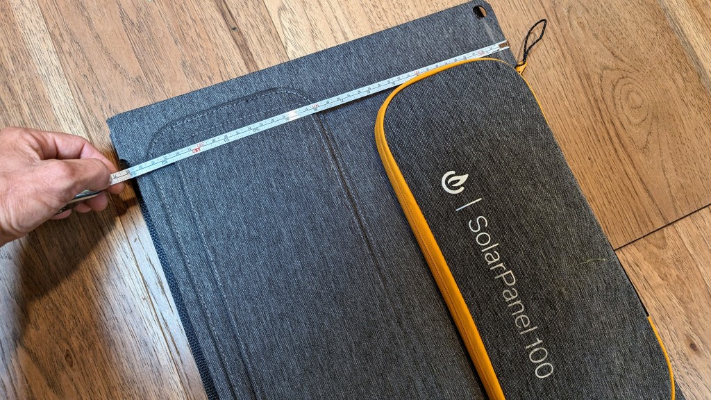 solar camping - we measured the dimensions and weight of every solar panel.