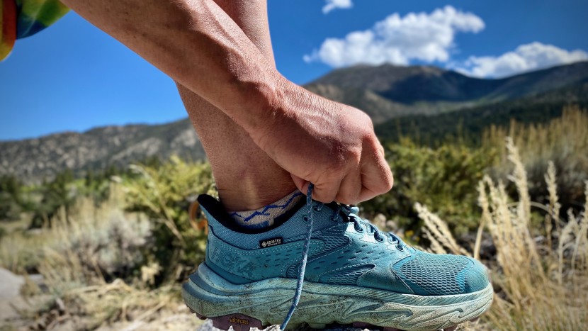 hoka anacapa 2 low gtx for women - the lacing system offers stability for the ankle, especially when...