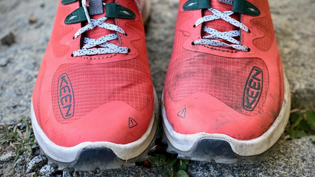 keen zionic speed for women - the soft rubber and nominal toe cap caused long-term durability...