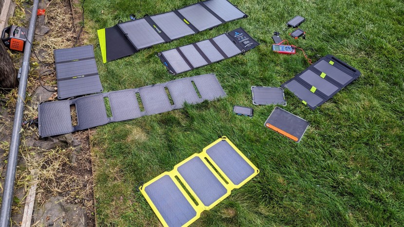 solar power bank - we compared the surface area of solar cells on each panel, which is...