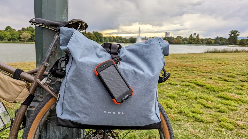 portable solar charger - attempting to charge a battery bank with the small solar panel while...