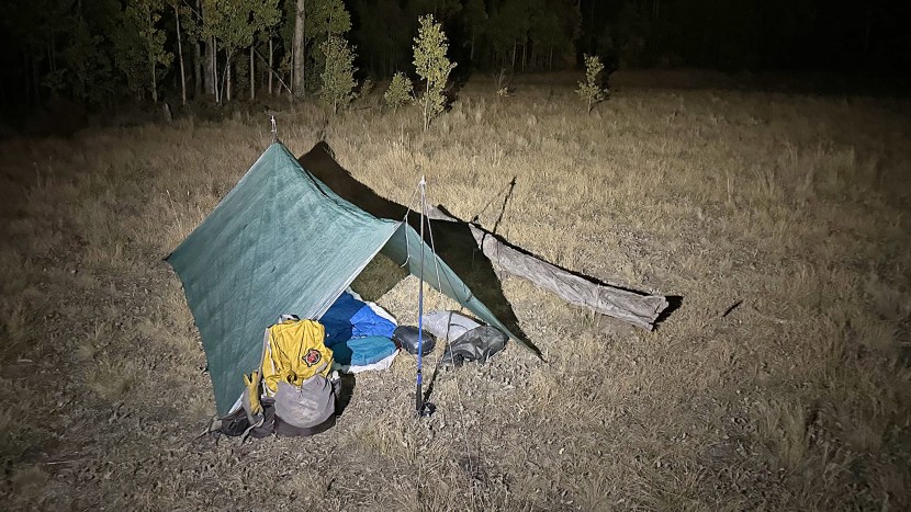 the classic, simple boy scout a-frame pitch.