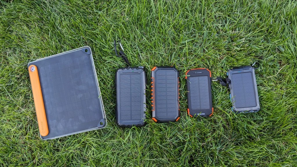 solar charger - we found that larger panels work better than the smaller ones we...
