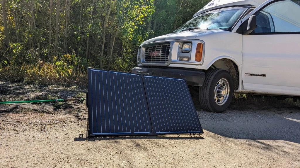 solar charger - when car camping, a larger solar charger is a good thing, but for...