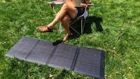 A good solar camping setup involves the right solar panel to charge...