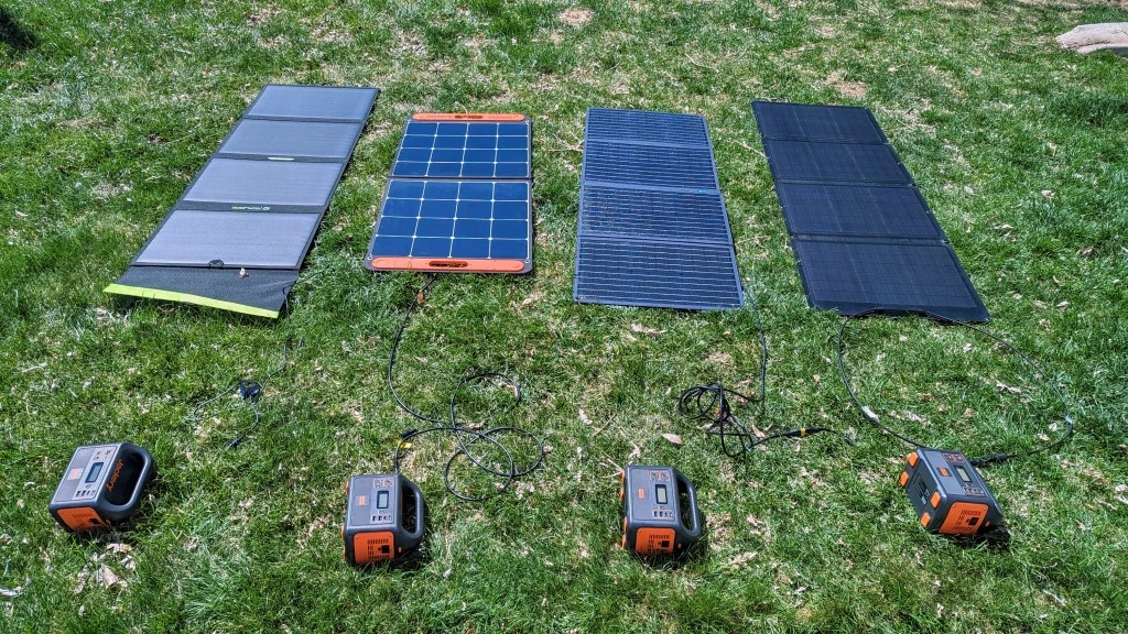 solar charger - we tested these solar panels in a side-by-side charging speed test.