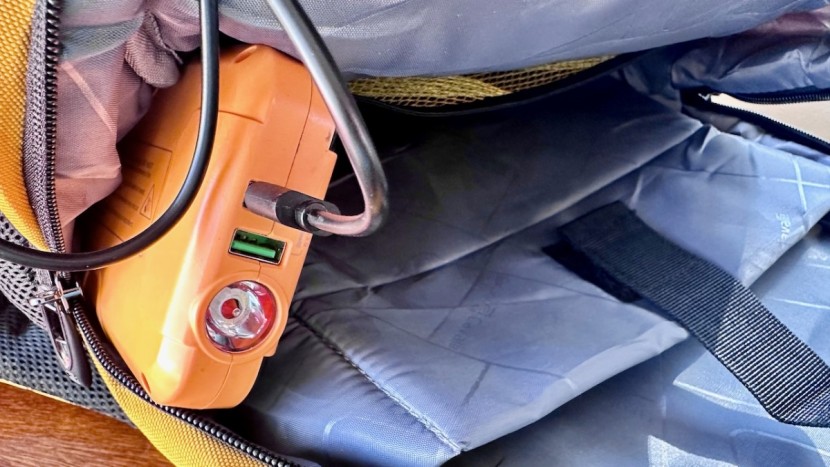 grab a small power bank and attach it to the inside usb cable. then...