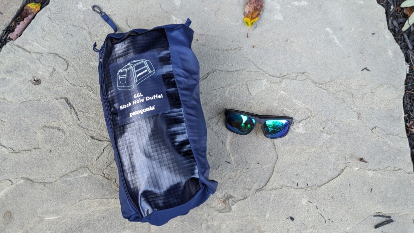 patagonia black hole duffel - the black hole stuffs into its own side pouch for storage, but that...