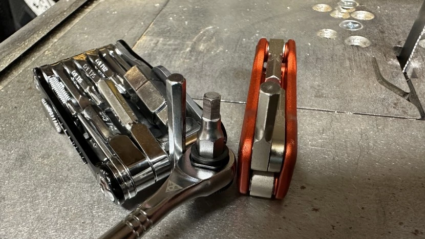 bike multi-tool - some hex bits have a slightly rounded end while others have a more...