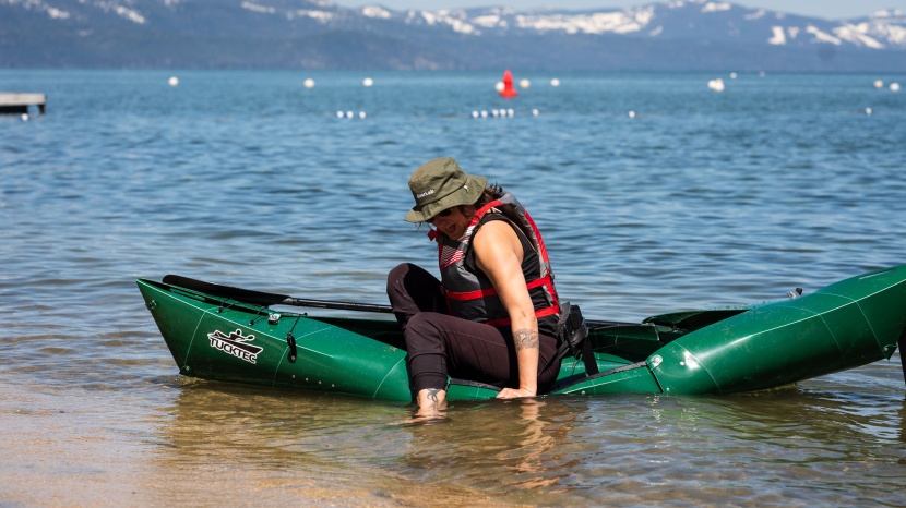 tucktec folding kayak - the sides of the tucktec do not withstand human body weight, making...