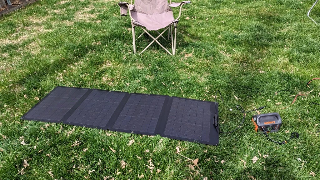 solar charger - a 110-watt panel is best for charging a large power station when...