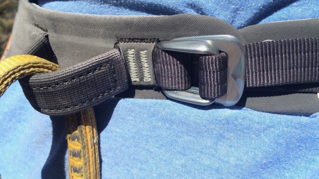 black diamond solution - the solution's self-locking buckle is large and easy to manipulate.
