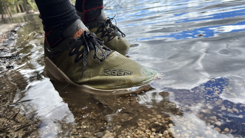 keen zionic speed - much deeper than the outsole and these shoes are going to soak right...