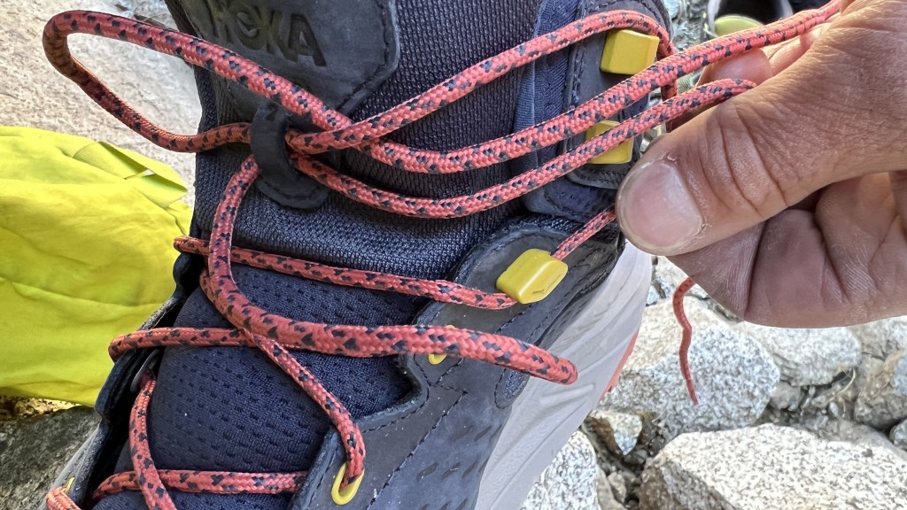 hoka anacapa 2 mid gtx - running the laces through the loop on the tongue makes them very...