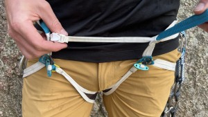 The waist strap on the Choucas Light, fully extended.