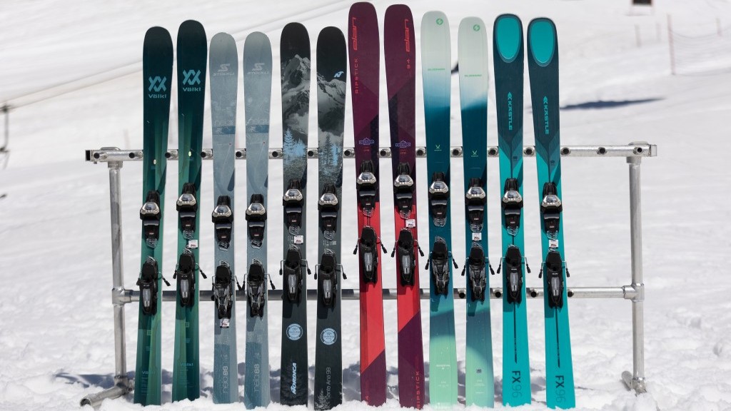 Chunky Wood Mini Snow Skis and Poles Miniature Downhill Ski