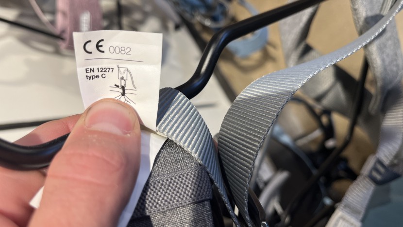climbing harness - look for the ce or uiaa logo on the harness&#039; tag or packaging to...