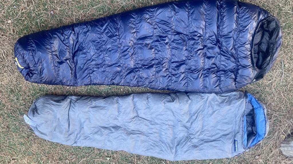 feathered friends hummingbird ul 30 - for some sleepers, the difference between this narrow bag (in grey)...