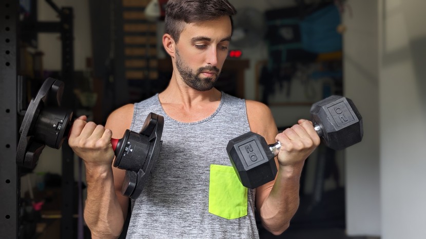 core home fitness adjustable set - adjustable dumbbells, the core included, are significantly larger...