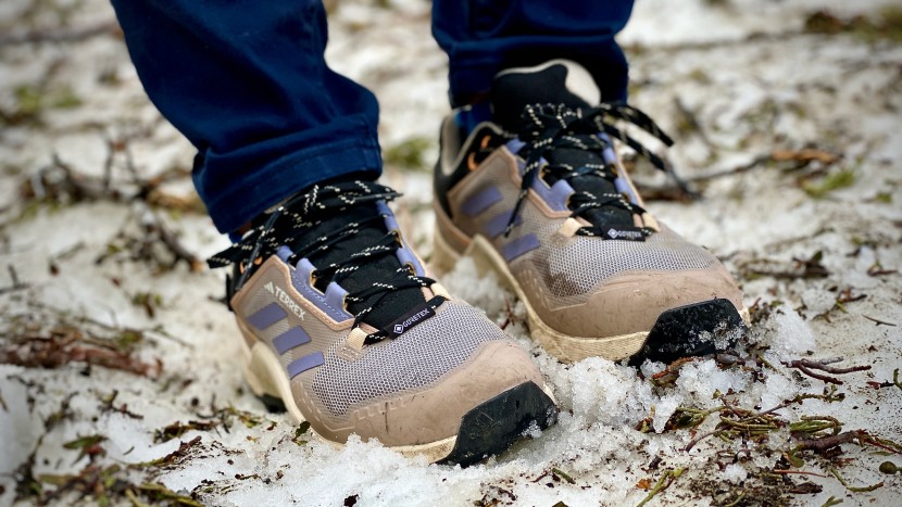 adidas terrex swift r3 gore-tex for women - the waterproof upper performs well, even when moving through early...