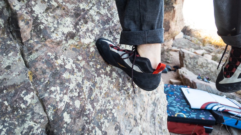 climbing shoes - for a high-top model, this shoe&#039;s ultra-sticky outsole and...