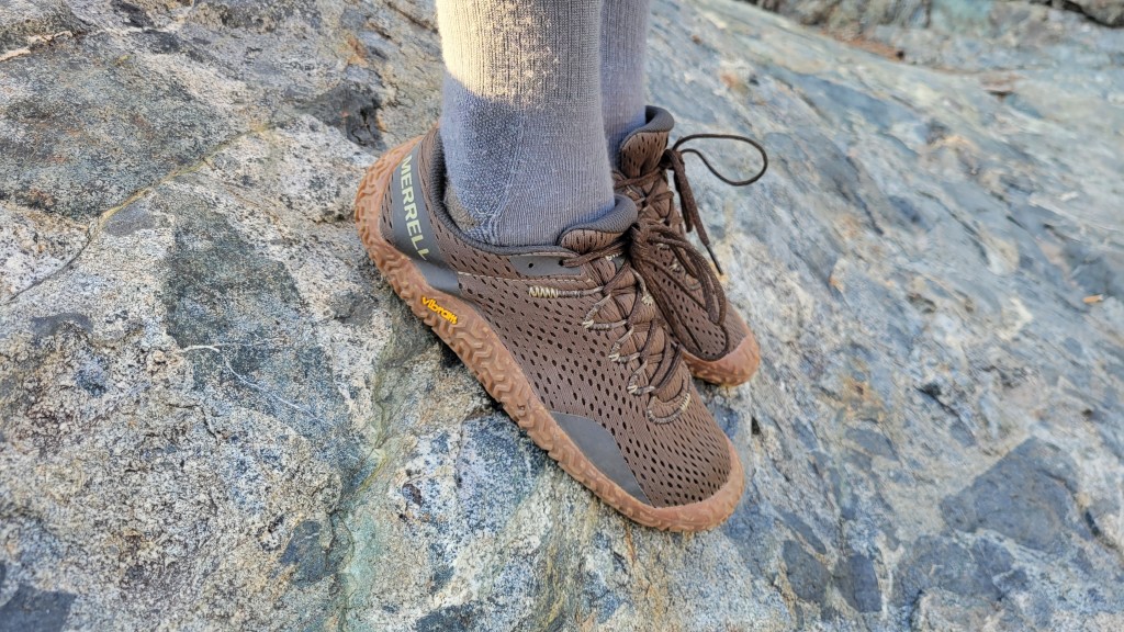 Merrell VAPOR GLOVE 6 - Zapatillas running neutras - granite/tangerine/gris  claro 