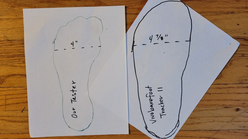 vivobarefoot tracker ii fg - looking at our testers foot and the sole of the vivobarefoot tracker...
