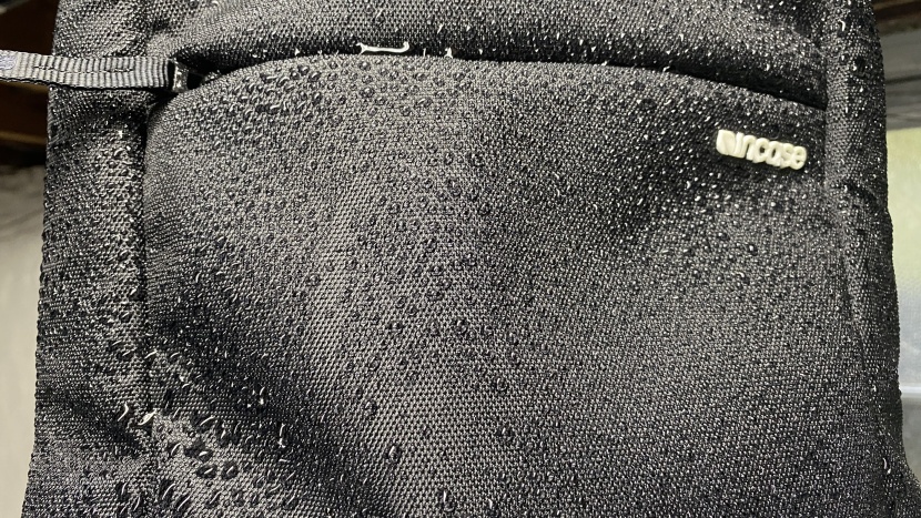 incase icon - water beads well on the exterior of the icon after our spray test.