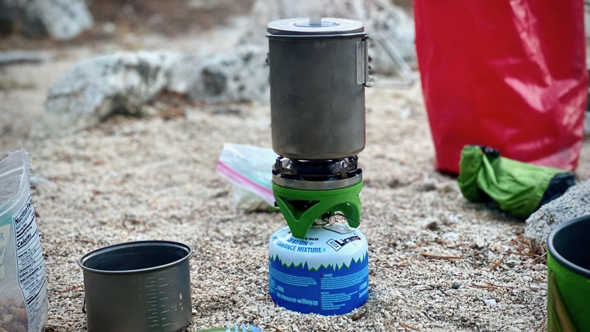 camping cookware - the snow peak ti-mini solo combo 2.0 is a sleek, lightweight, and...
