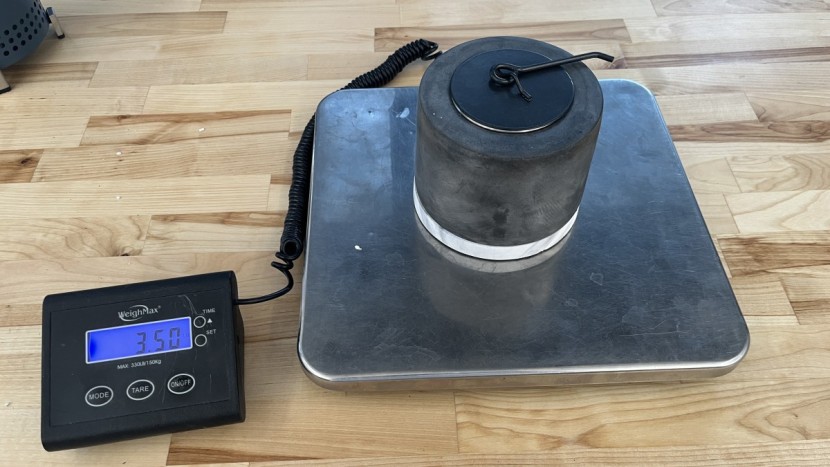 fire pit - independent weight measurements help us understand portability...