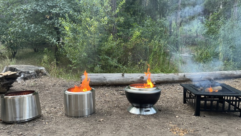 fire pit - a side-by-side showing how effective smokeless pits are compared to...