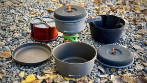 Gutsdoor Camping Cookware Set Non-Stick Cooking Equipment Camping Gear  Campfire Utensils Lightweight Stackable Pot Pan Bowls with Storage Bag for  Outdoor Hiking 