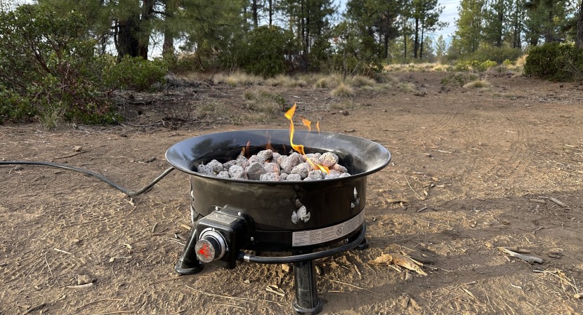 outland living mega - propane fed fires are a great way to avoid the smell and hassle of...