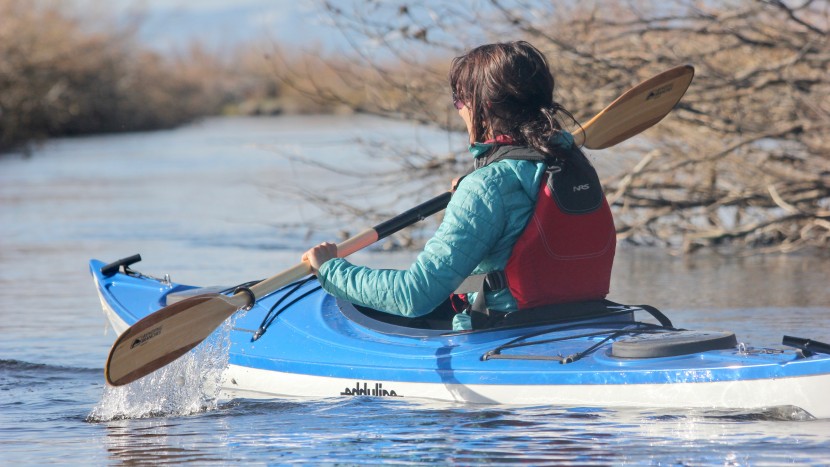 eddyline skylark - the closed cockpit design gives the paddler great control over this...