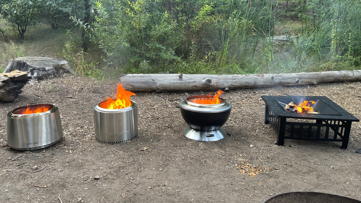 Best Fire Pit Review (group shot during testing)