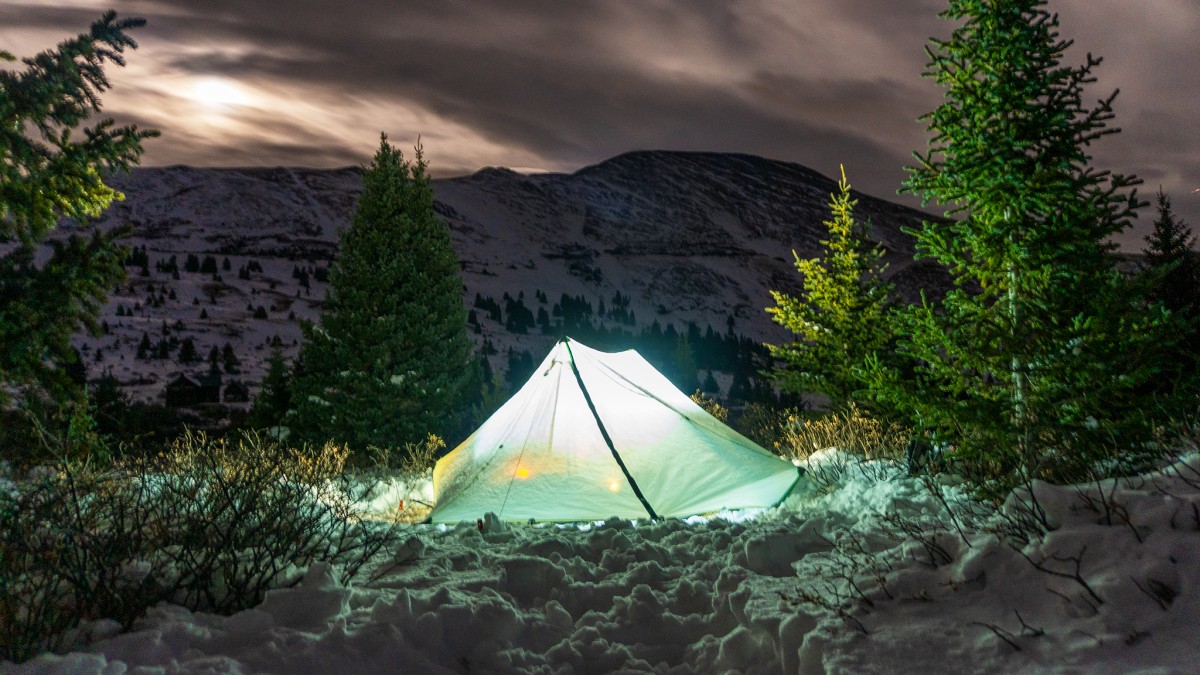 Best Ultralight Tent Review (All bundled up on a cold night.)