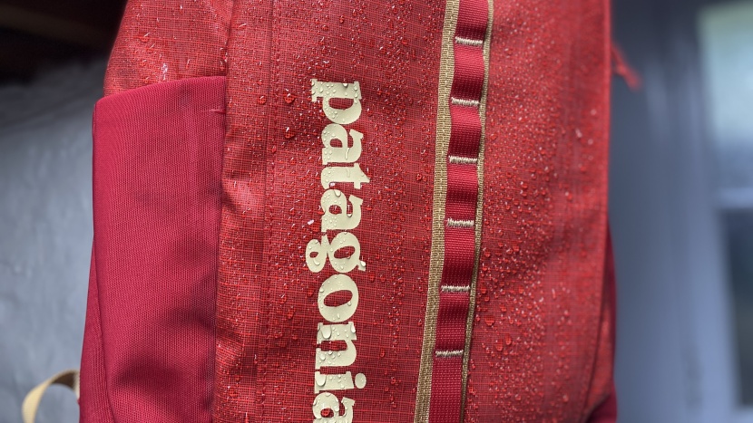 laptop backpack - some packs have a rubber exterior with superior water resistance.