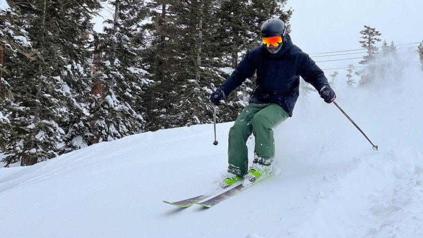 all mountain skis men - wider underfoot skis help you stay on top of the powder.