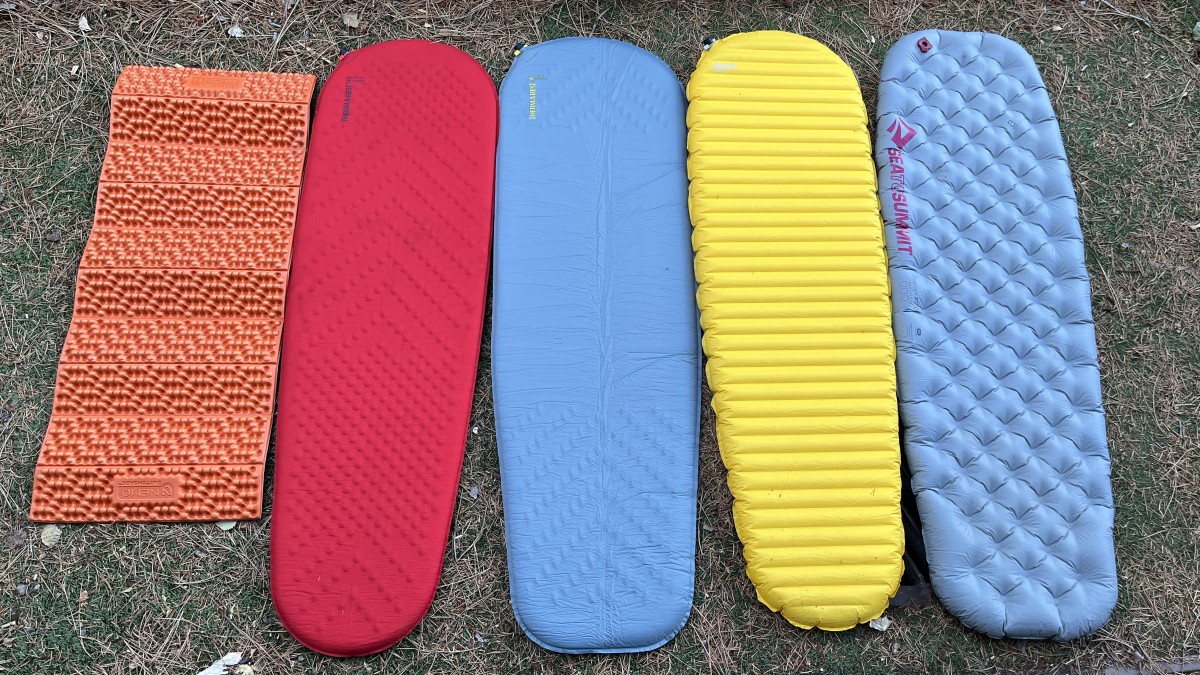 Best Sleeping Pad Women Review (5 of the women's sleeping pads we evaluated in this review.)