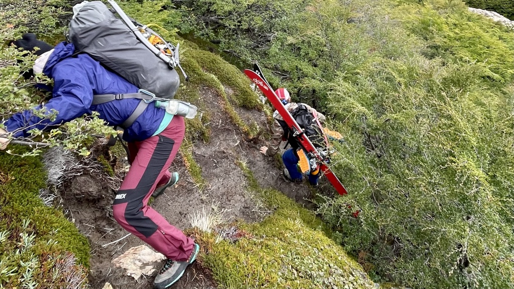 approach shoes womens - down climbing some muddy terrain in el chalten, patagonia is made...