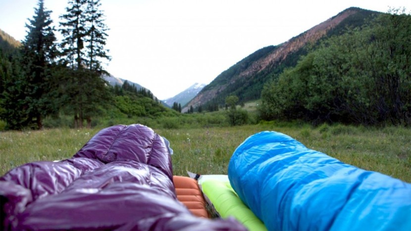 western mountaineering highlite - testing out the highlite (left) while camped out in the san juan...