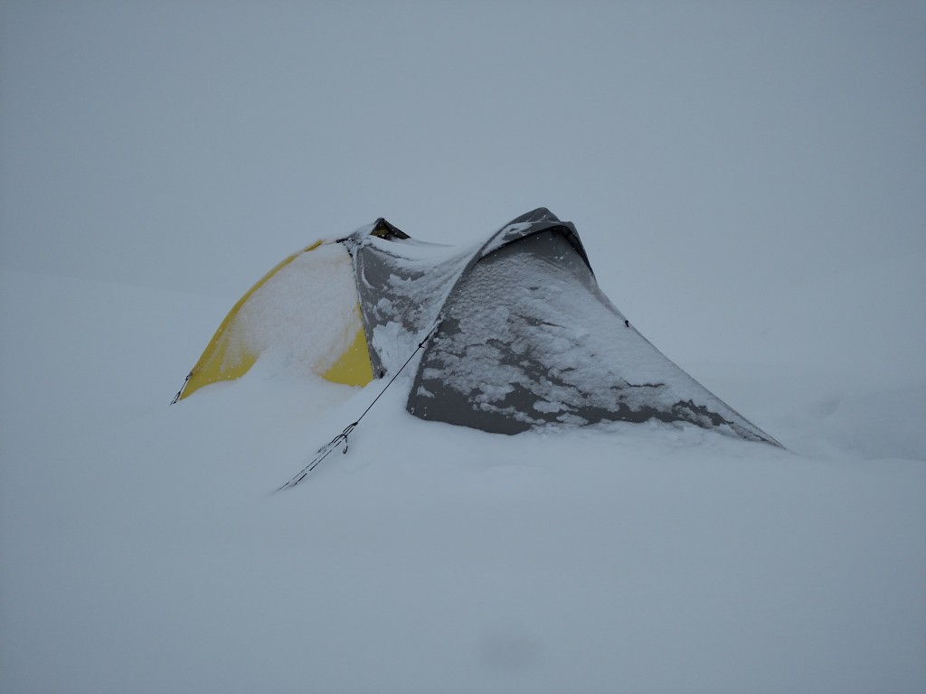 4 season tent - these tents were put to the test in snowstorms, rain, and high winds.