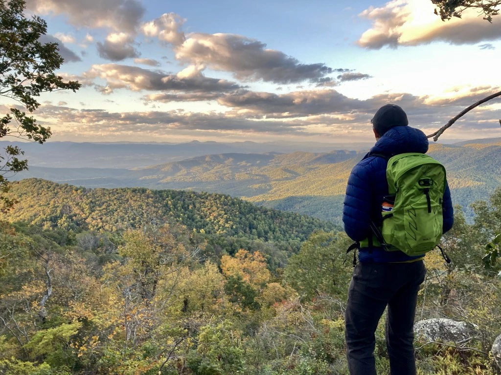 backpack - the osprey talon 22 on a cold fall evening. this pack has enough...
