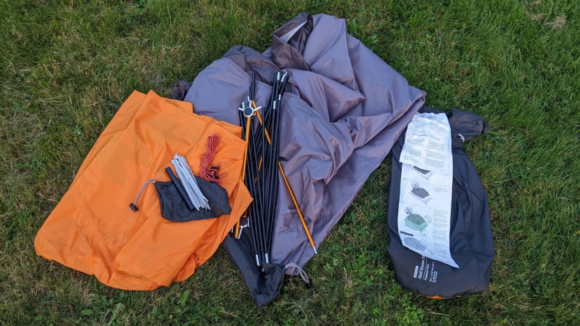 rei co-op half dome sl 2+ - here&#039;s everything included in the bag, including one awkward...