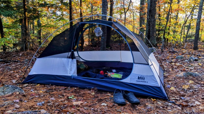 rei co-op trailmade 2 - despite it&#039;s lack of headroom, the tent doesn&#039;t feel overly cramped...