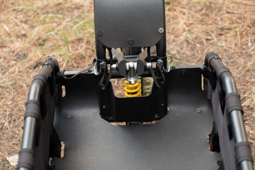 bike cargo trailer - the coho suspension is luxurious and makes the load carry smoother...