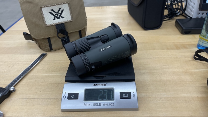 binoculars - weight and balance have a significant impact on comfort.