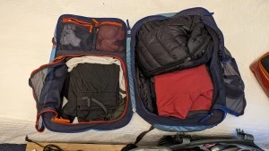 The four zippered pouches inside the Cotopaxi can hold plenty of...