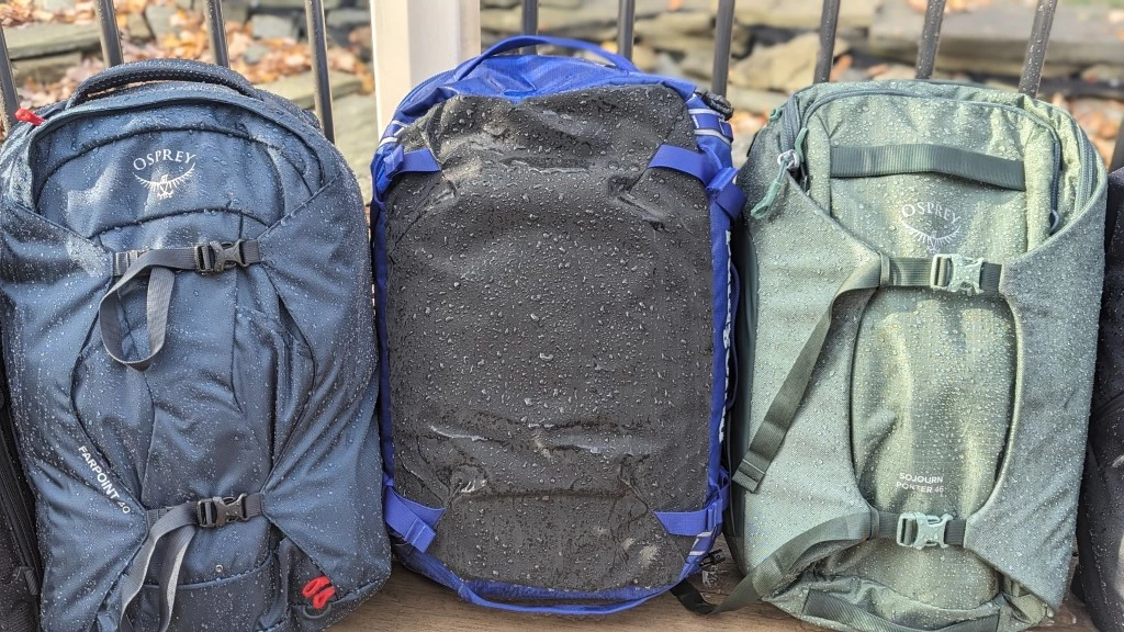 travel backpack - the patagonia duffel (center) has a durable ripstop and waterproof...