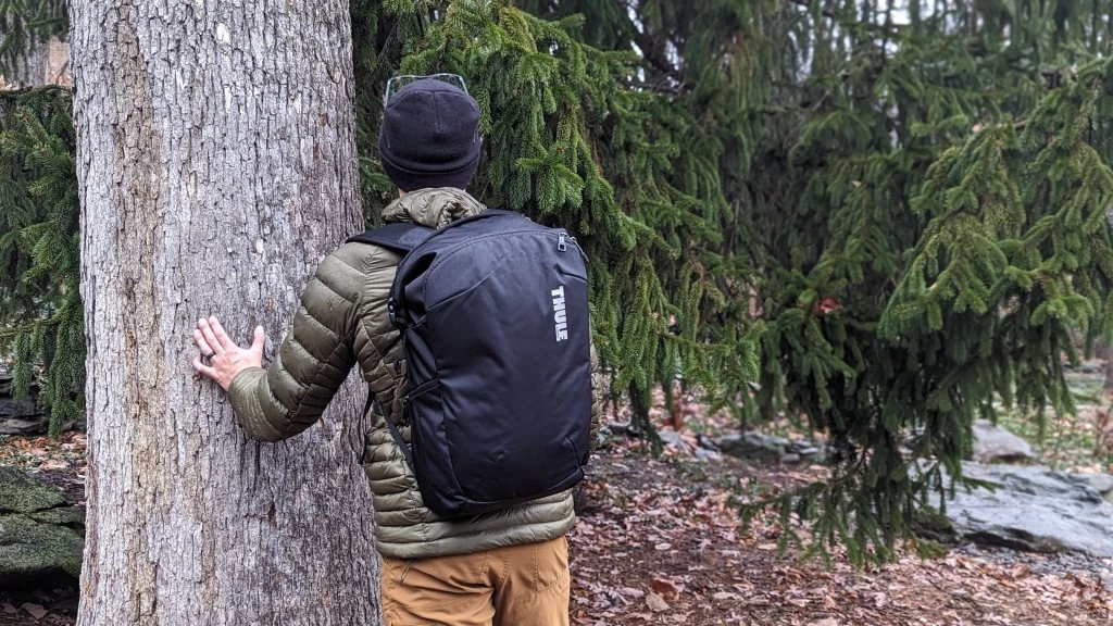 travel backpack - we used the thule on a foggy day hike to pack a change of clothes...